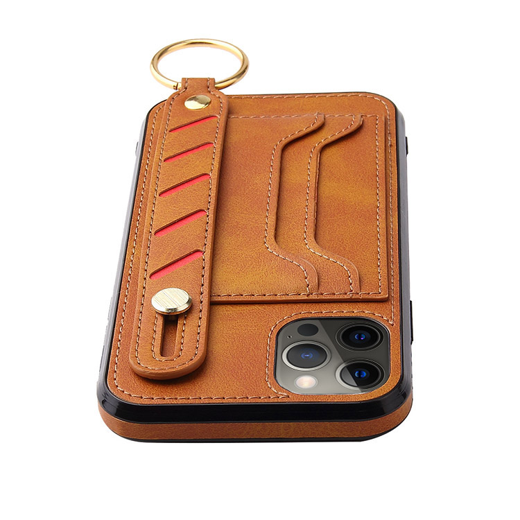 Casebus Hand Strap Holder Wallet Phone Case Premium Leather Credit