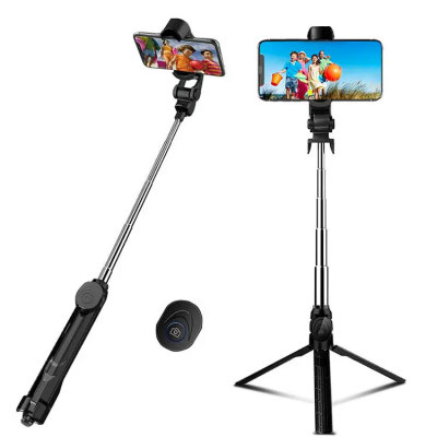 SELFIE STICK TRIPOD for iPhone XS Max - Wireless Bluetooth Selfie Stick Tripod, Phone Holder with Wireless Remote Shutter for Smartphone