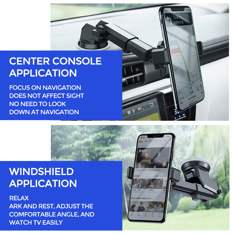 Car Mount Adjustable Car Phone Holder Universal Long Arm, Windshield for  Smartphones - Black at Rs 92, Car Mobile Holder in New Delhi
