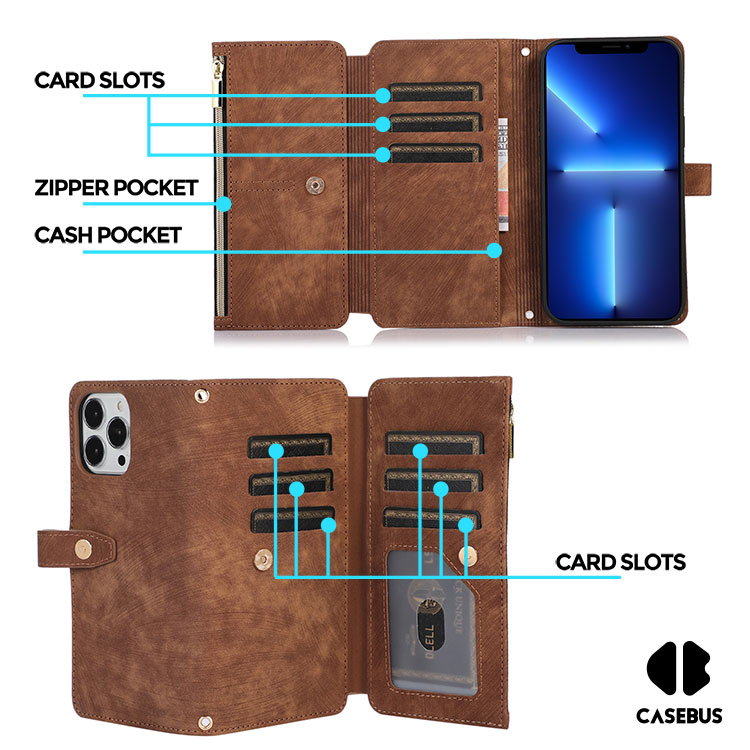 Flip cover with card slot for crossbody phone case – damai