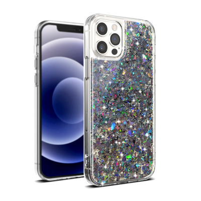 iPhone 13 Mini Case - Glitter Phone Case - Casebus Crystal Glitter Phone Case, Twinkle Stardust Sparkle Soft TPU Bumper Bling Silicone Shockproof Anti Scratch Cover - THEMIS