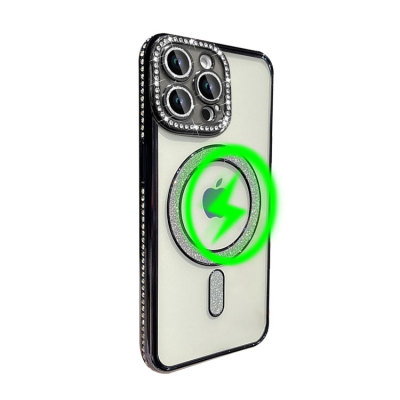 Samsung Galaxy S23 Case - Heavy Duty Glitter Phone Case - Casebus Magnetic Glitter Phone Case, Support Magsafe, Sparkly Diamond Camera Lens Cover, Shockproof - AIKIN