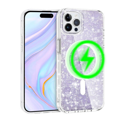 Samsung Galaxy S10 Case - Heavy Duty Glitter Phone Case - Casebus Glitter Magnetic Phone Case, Support Magsafe, Sparkling Shell Pattern Design, Shockproof Cover - CARITA