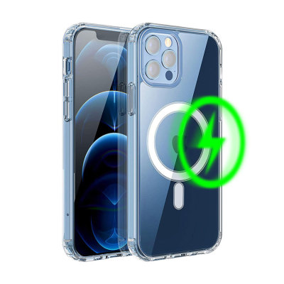 iPhone 11 Case - Clear Basic Heavy Duty Phone Case - Casebus Magnetic Phone Case with MagSafe Charging, Slim Fit Hard Back Soft Silicone TPU Bumper Cover, Thin Cut Shockproof Anti Cover - CLASSIC MAGSAFE