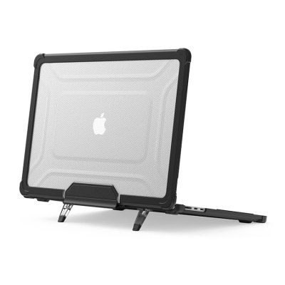 GALEN MacBook Case - Casebus Case for MacBook, All Around Shock Absorbing Silicone Pad & Folding Stand Cover