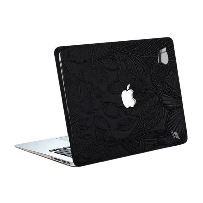 MacBook Pro 13.3 (A2338) Case - Casebus Case for MacBook, Embossed Floral Texture, Leather Plastic Hard Shell Cover - SADIE