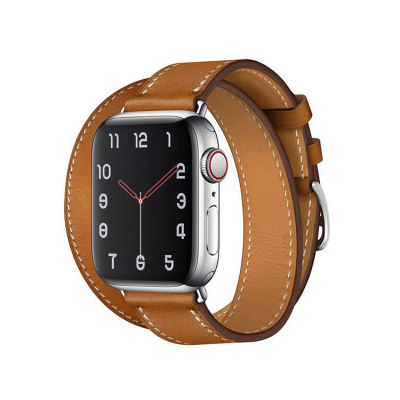LEATHER BAND - Casebus Classic Genuine Leather For Apple Watch, Compatible with iWatch SE Series 8/7/6/5/4/3/2/1/Ultra/Sport Edition, Men and Women