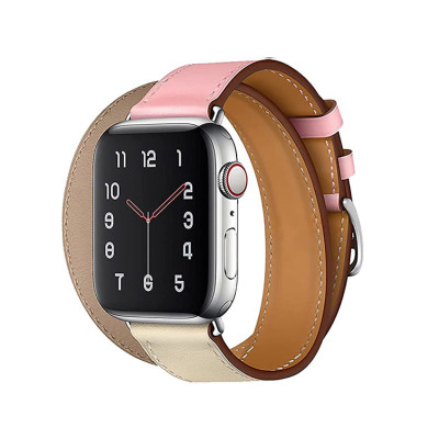 LEATHER BAND - Casebus Classic Mixed Color Genuine Leather For Apple Watch, Compatible with iWatch SE Series 8/7/6/5/4/3/2/1/Ultra/Sport Edition Men Women