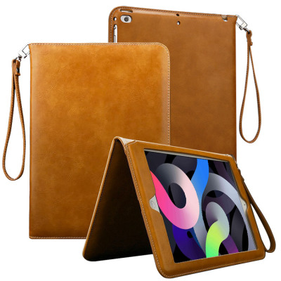 iPad Air 5 (2022 10.9Inch) Case Casebus - Classic Leather Case for iPad - Slim Folding Stand Wallet Folio Cover Auto Wake Sleep Multiple Viewing Angles
