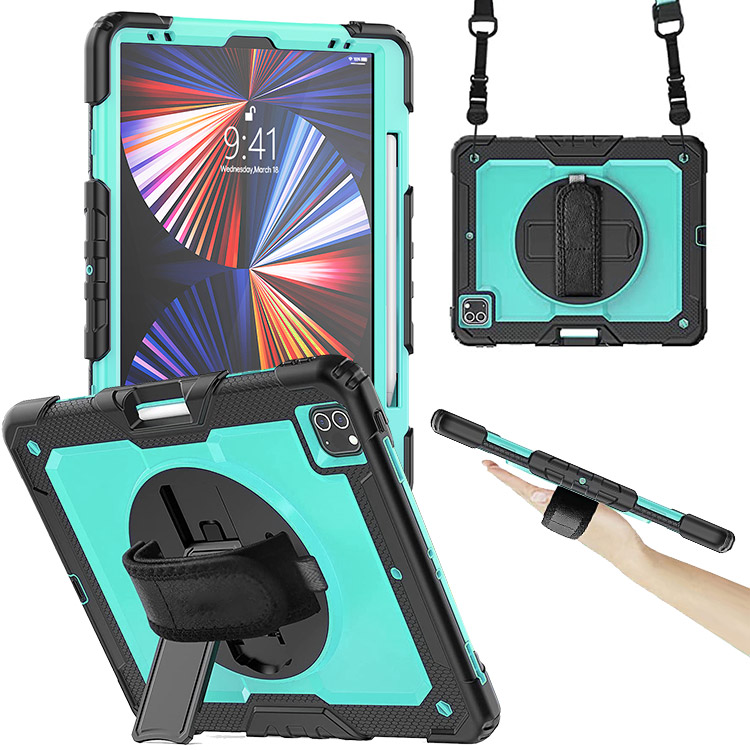 iPad Mini 6 (2021 8.3Inch) Case - Casebus - iPad Full Body Case - with  Detachable Strap & Pencil Holder & built in Screen Protector 360 Rotating  Hand Strap Stand Drop Proof Cover IPad Case - Casebus