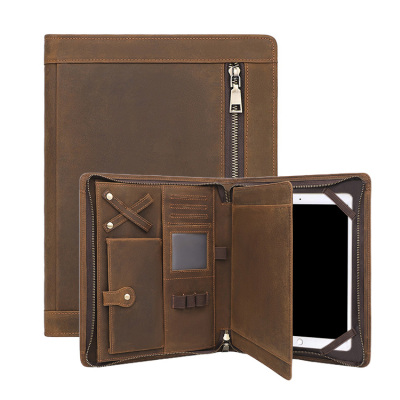 RETRO ZIPPER CASE iPad Case - Casebus Retro Zipped Case for iPad, Premium Leather, with Pencil Holder & Card Slots, Shockproof Protective Cover