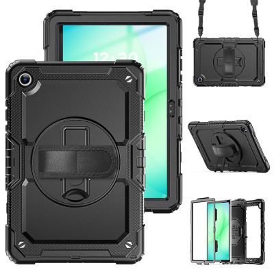 Casebus Full Body Case for Galaxy Tab, with Detachable Strap & Pencil Holder, Built in Screen Protector, 360 Rotating Hand Strap Stand, Drop Proof Cover - CLASSIC FULL BODY PROTECTION