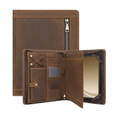 Casebus Retro Zipped Case for Galaxy Tab, Premium Leather, with Pencil Holder & Card Slots, Shockproof Protective Cover - RETRO ZIPPER CASE