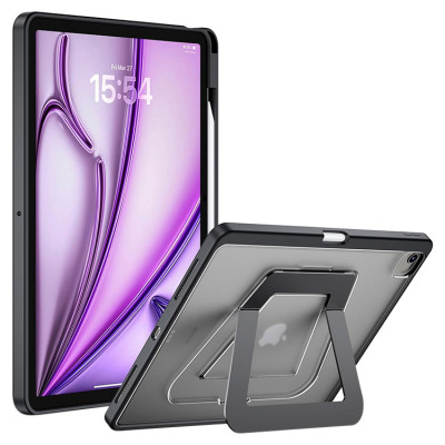 iPad Air 6 (2024 13Inch) Case - Casebus Slim Frosted Case for iPad, Built in Pencil Holder, with Multi Angle Kickstand, Shockproof Protective Cover - CLASSIC PROTECTION CASE