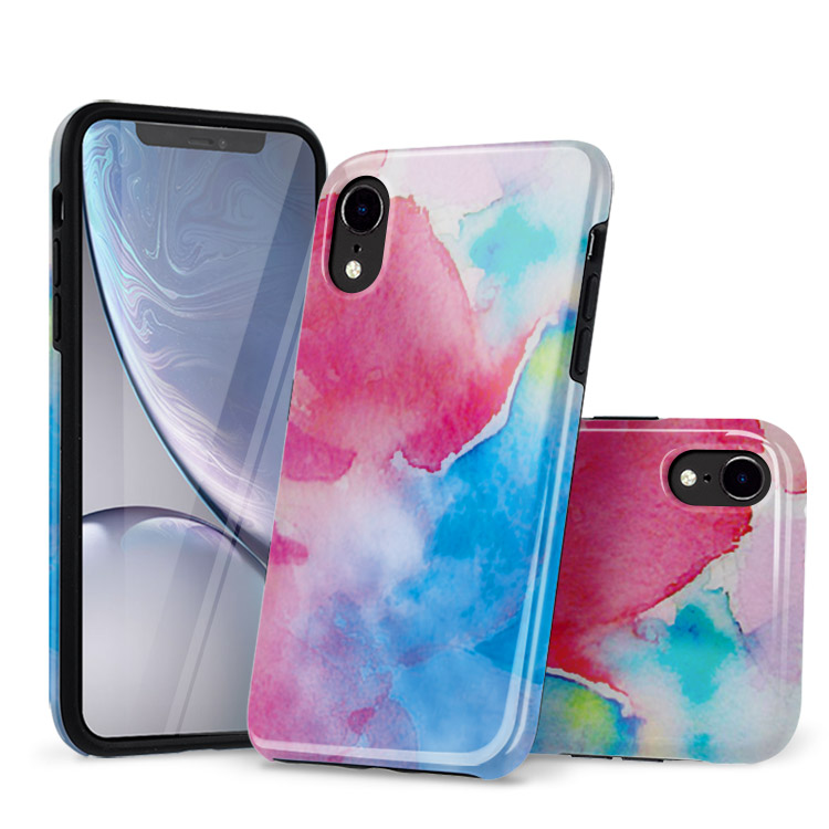 iPhone XR Case Cute Rainbow Marble Casebus