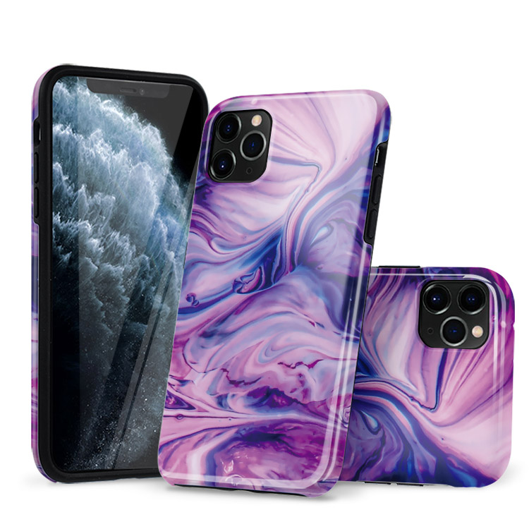 iPhone 11 Pro Max Case - - Tie Dying Over You Purple Marble - Casebus