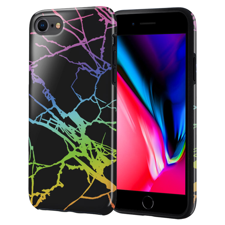iPhone SE 2022/2020 Case - - Cool Black Marble Holo - Casebus