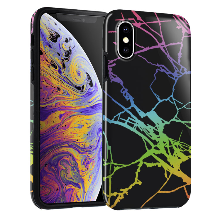 iPhone X/XS Case Cool Black Marble Holo Casebus