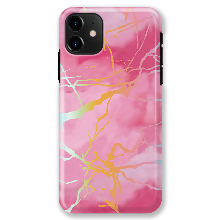iPhone 11 Case Cute Pink Marble Holo Casebus