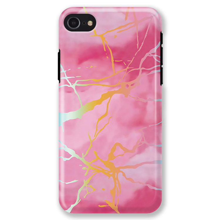 iPhone SE 2022/2020 Case - - Cute Pink Marble Holo - Casebus