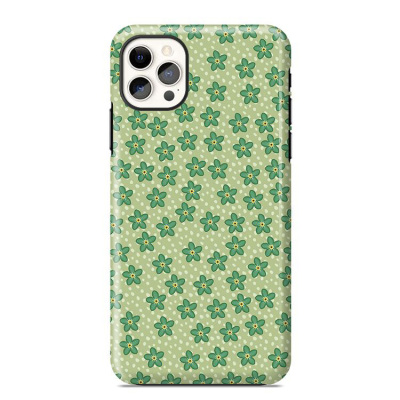 iPhone 12 Pro Case - Design Phone Case - Casebus Classic - Daydream - Green Flowers