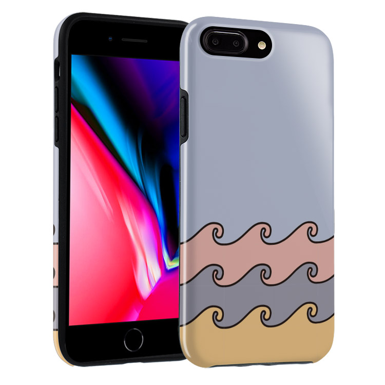 iPhone 8 Plus / 7 Plus Case - - High Tide Layered Ocean Waves - Casebus