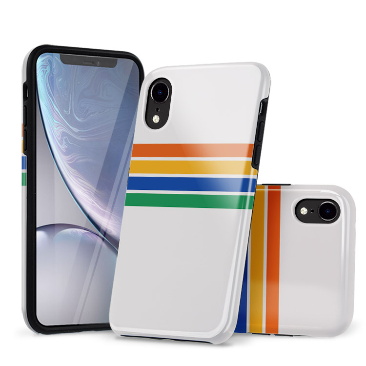 iPhone XR Case Rainbow Stripes Color Block Casebus