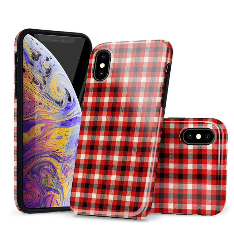 iPhone XS Max Case Red Plaid Casebus