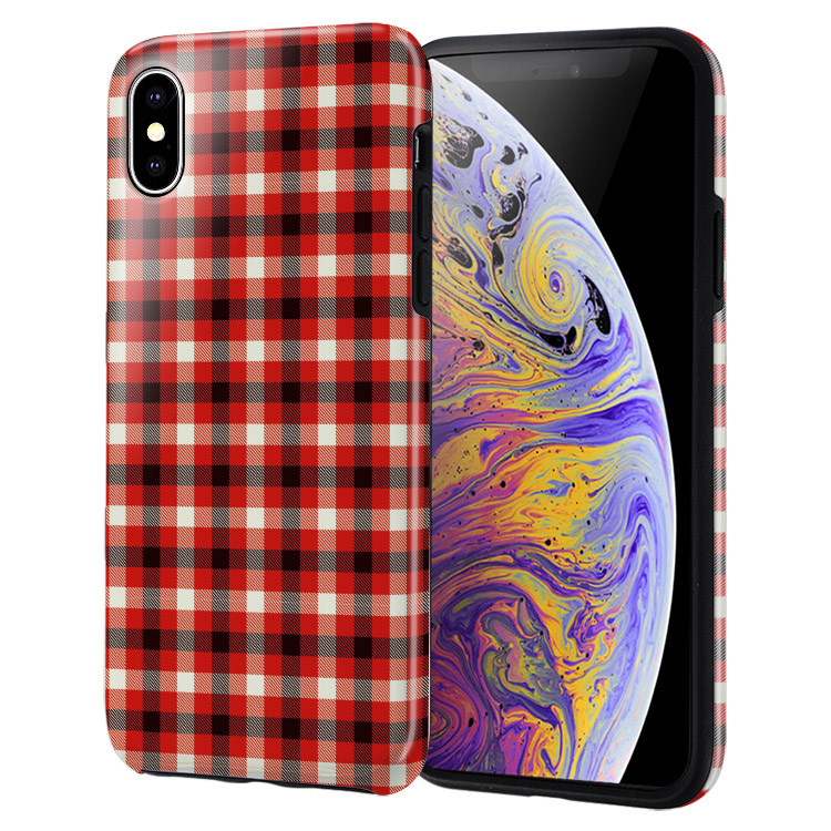 iPhone XS Max Case Red Plaid Casebus