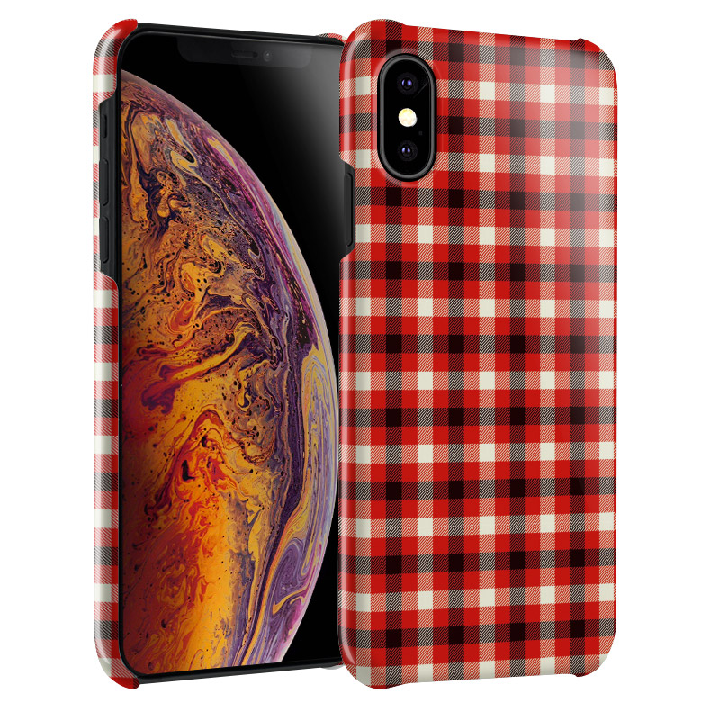 iPhone XS Max Case Red Plaid Phone Case Classic Casebus