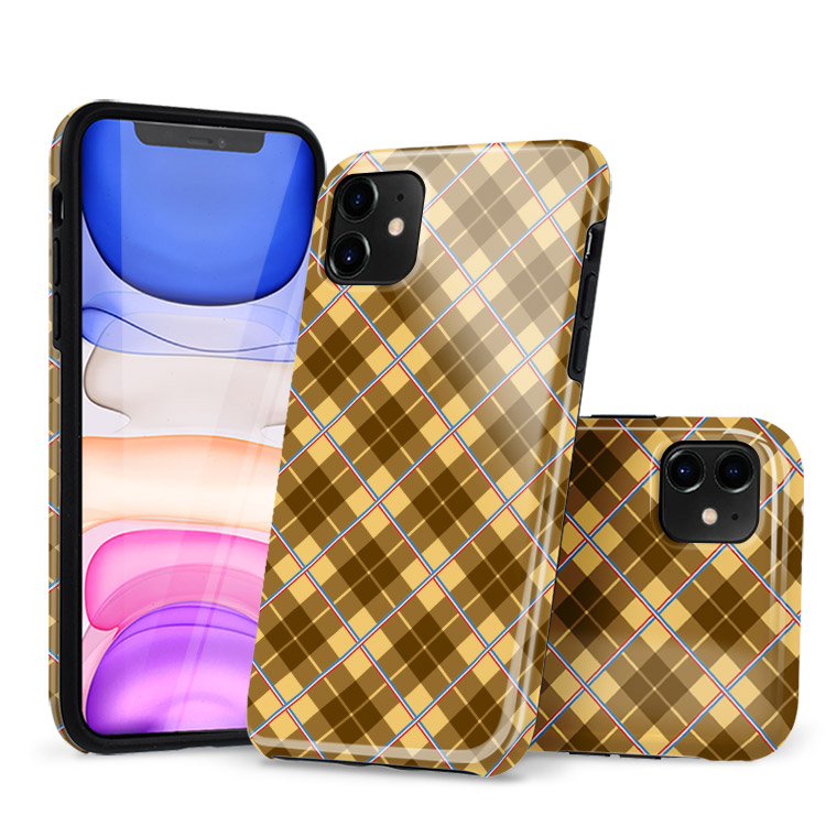 iPhone 11 Case Brown Plaid Casebus