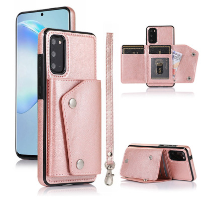Samsung Galaxy S20 Ultra Cases Casebus - Classic Fashion Wallet Phone Case - Credit Card Holder Leather Handbag Purse Wrist Strap Protective Case