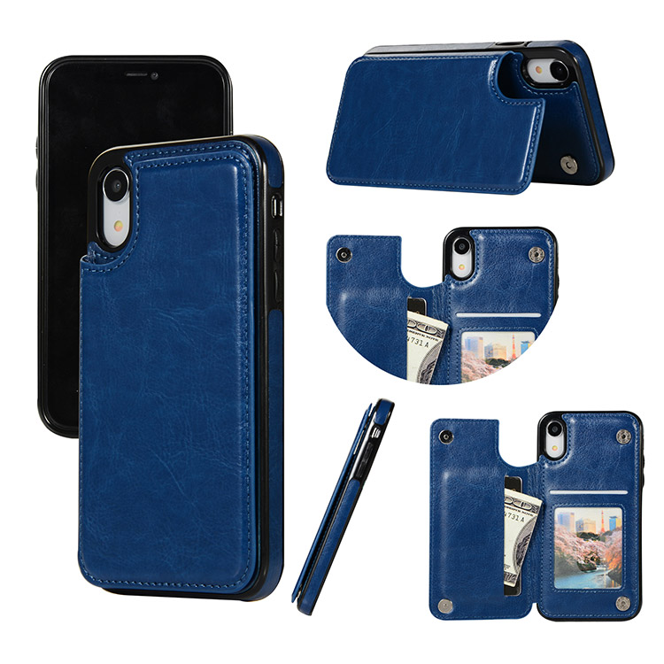 iPhone XR Case Casebus Classic Buckle Wallet Phone Case Credit