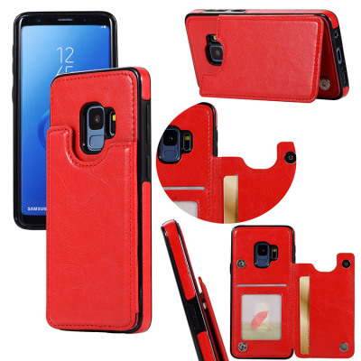 Samsung Galaxy S9 Case - Wallet Phone Case - Casebus Classic Buckle Wallet Phone Case, Credit Card Slot, Double Magnetic Clasp, Durable Shockproof Case - ULRICA