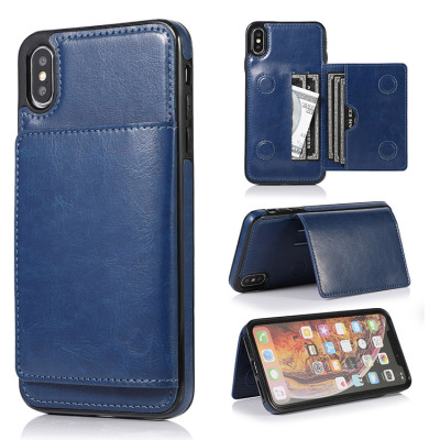 iPhone X/XS Case Casebus - Classic Magnetic Wallet Phone Case - Credit Card Holder Dual Layer Lightweight Slim Leather Magnetic Protective Case
