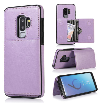 Samsung Galaxy S9 Plus Case - Wallet Phone Case - Casebus Classic Magnetic Wallet Phone Case, Credit Card Holder, Dual Layer, Lightweight, Slim Leather, Magnetic Protective Case - RUFINE