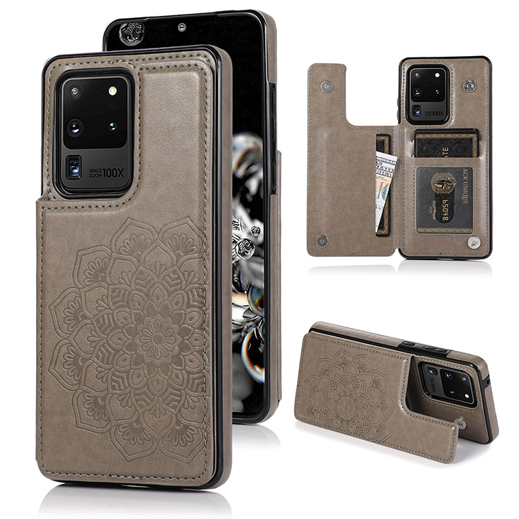 iPhone 11 Case - Wallet Phone Case - Casebus Classic Mandala Wallet Phone  Case, Credit Card Holder, Leather, Double Magnetic Buttons, Shockproof Case  - MANDALA - Casebus