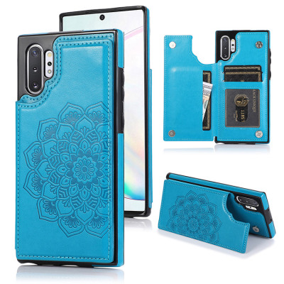 Samsung Galaxy Note10 Case - Wallet Phone Case - Casebus Classic Mandala Wallet Phone Case, Credit Card Holder, Leather, Double Magnetic Buttons, Shockproof Case - MANDALA