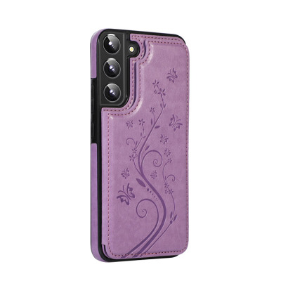 Samsung Galaxy S20 Ultra Cases Casebus - Classic Buckle Wallet Phone Case (Embossed Flower) - Credit Card Holder Leather Kickstand Double Magnetic Clasp Shockproof Case
