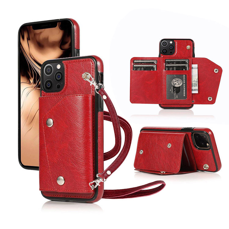 iPhone XR Case - Crossbody Wallet Phone Case - Casebus Classic Fashion  Wallet Phone Case, with long strap, Credit Card Holder, Leather, Handbag  Purse Wrist Strap Protective Case - JULIAN CROS - Casebus