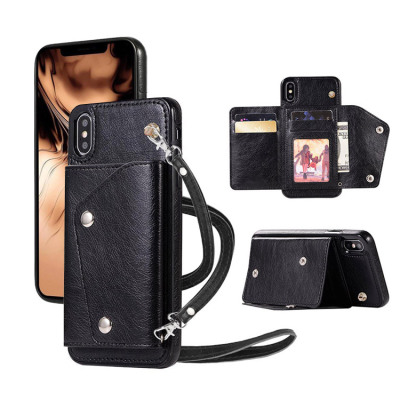 iPhone XS Max Case - Crossbody Wallet Phone Case - Crossbody Fashion Style - JULIAN CROS