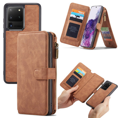 Samsung Galaxy S20 Ultra Cases Casebus - Classic Detachable Magnetic Wallet Phone Case - Leather Folio Flip Zipper Purse Credit Card Holder Case - 007#