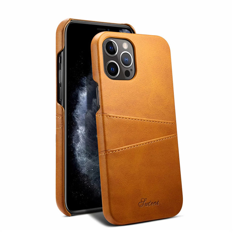 Casebus iPhone 11 Wallet Case - PU Leather - Back Cover - Credit Card Holder - Khaki - Wallet Case - Classic Suteni