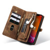 Casebus - Classic Detachable Magnetic Wallet Phone Case - 11 Card Slots, 2 in 1, Leather Zipper, Folio Flip, Money Pocket Clutch Case - 008#