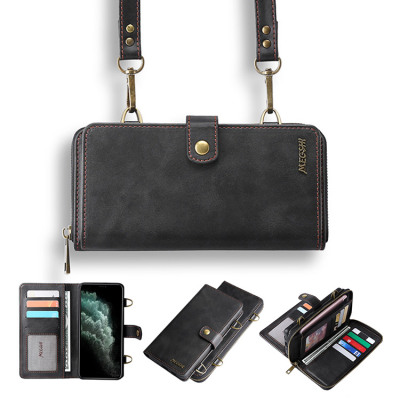Samsung Galaxy Note20 Case - Detachable Crossbody Wallet Phone Case - Casebus Classic Crossbody Detachable Magnetic Wallet Phone Case, High Capacity with Strap - MABELLE