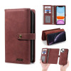 Casebus - 2 in 1 Detachable Magnetic Wallet Phone Case - 9 Card Slots, Zipper Pocket, Removable Sleeve, Folio Case - 016#