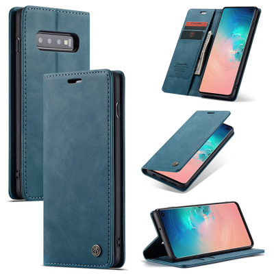 Samsung Galaxy S10 Plus Case - Folio Flip Wallet Phone Case - Casebus Slim Folio Wallet Phone Case, Leather, Credit Card Holder, Kickstand, Magnetic Flip Protective Case - CAELAN