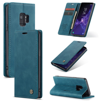Samsung Galaxy S9 Case - Folio Flip Wallet Phone Case - Casebus Slim Folio Wallet Phone Case, Leather, Credit Card Holder, Kickstand, Magnetic Flip Protective Case - CAELAN