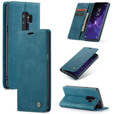 Samsung Galaxy S9 Plus Case - Folio Flip Wallet Phone Case - Casebus Slim Folio Wallet Phone Case, Leather, Credit Card Holder, Kickstand, Magnetic Flip Protective Case - CAELAN