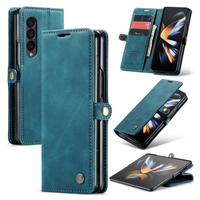 Samsung Galaxy Z Fold 5 Case - Folio Flip Wallet Phone Case - Casebus Slim Folio Wallet Phone Case, Leather, Credit Card Holder, Kickstand, Magnetic Flip Protective Case - CAELAN